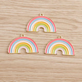 10pcs Enamel Rainbow Charms Pendants Jewelry Making Earrings Necklace DIY