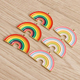 10pcs Enamel Rainbow Charms Pendants Jewelry Making Earrings Necklace DIY