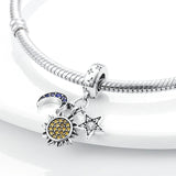 Galaxy Star Moon Cat Fairy Life Tree Charm Bracelet Necklace Pendant