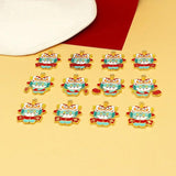 10pcs Chinese Enamel Dragon Lion Dance Charms for Jewelry Making