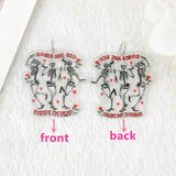 8Pcs Valentine Charms Acrylic Heart Skull Pendant DIY Accessories