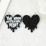 8Pcs Valentine Charms Acrylic Heart Skull Pendant DIY Accessories