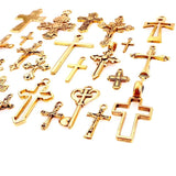 25pcs/Lot Metal Jesus Cross Pendant Charms For DIY Jewelry Making Supplies