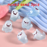 3pcs Ghost Charms Noctilucent Halloween Pendant DIY Findings