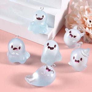 3pcs Ghost Charms Noctilucent Halloween Pendant DIY Findings