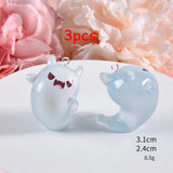 3pcs Ghost Charms Noctilucent Halloween Pendant DIY Findings