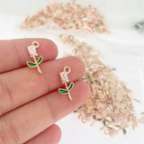 20Pcs Sweet Romantic Rose Flower Pendant Charm for Jewelry Making
