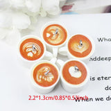 10Pcs Resin Coffee Cup Pendant DIY Jewelry Earrings Keychain Accessory