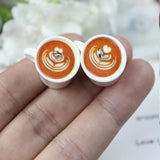 10Pcs Resin Coffee Cup Pendant DIY Jewelry Earrings Keychain Accessory