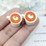 10Pcs Resin Coffee Cup Pendant DIY Jewelry Earrings Keychain Accessory