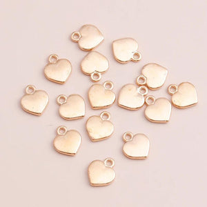30pcs 13x10mm Silver Alloy Hearts Pendants for DIY Bracelets Necklaces Making