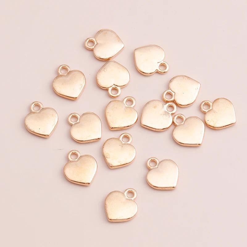 30pcs 13x10mm Silver Alloy Hearts Pendants for DIY Bracelets Necklaces Making