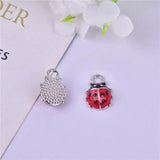 10pcs 3D Style Ladybug Animal Metal Enamel Charms for DIY Jewelry