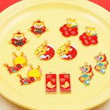 10pcs Year Dragon Enamel Charms for Jewelry Making
