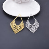 6pcs Gold Geometry Charms Filigree Earrings Pendant
