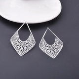 6pcs Gold Geometry Charms Filigree Earrings Pendant