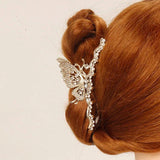 Rhinestone Butterfly Hair Clip Ponytail Claw Clip Shark Clip