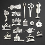30pcs Mix Sewing Machine Charms Tape Measure Pendant DIY Findings