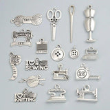 30pcs Mix Sewing Machine Charms Tape Measure Pendant DIY Findings