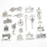 30pcs Mix Sewing Machine Charms Tape Measure Pendant DIY Findings