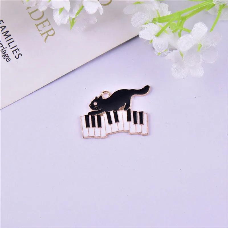 10 Cat Metal Charms for Earring Pendant Jewelry Making
