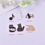 10 Cat Metal Charms for Earring Pendant Jewelry Making