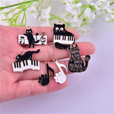 10 Cat Metal Charms for Earring Pendant Jewelry Making