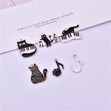 10 Cat Metal Charms for Earring Pendant Jewelry Making