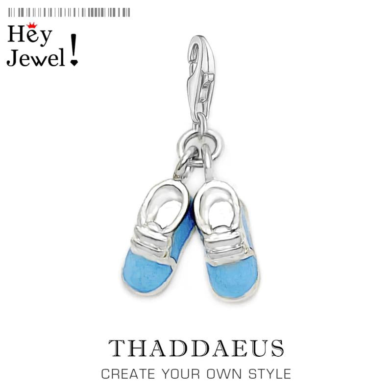 Baby Shoes Enamel Charm 925 Silver Jewelry