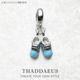 Baby Shoes Enamel Charm 925 Silver Jewelry