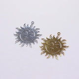 5pcs Stainless Steel Sun Jewelry Charms Pendant DIY Handcraft