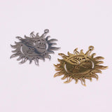 5pcs Stainless Steel Sun Jewelry Charms Pendant DIY Handcraft