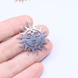 5pcs Stainless Steel Sun Jewelry Charms Pendant DIY Handcraft