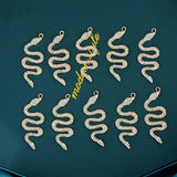 10pcs Bling Crystal Dragon Charms for DIY Jewelry Making