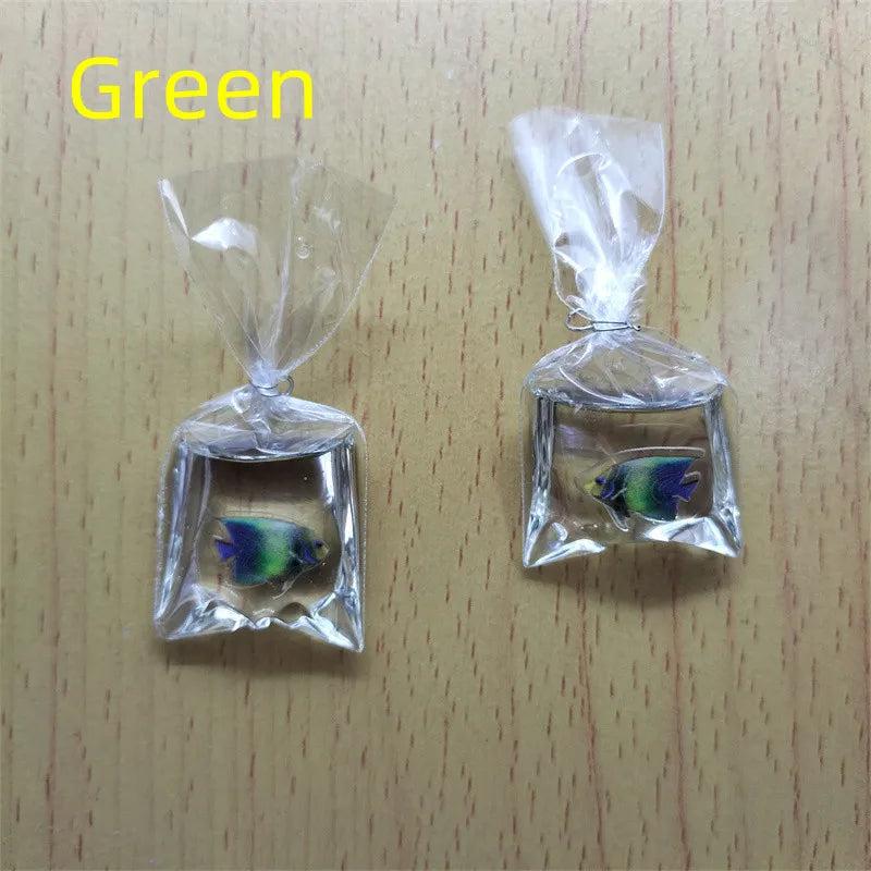 10pcs Cartoon Resin Fish Bag Charms Rainbow Animal Ocean Charm Pendant