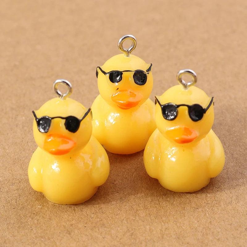 10pcs Animal Duck Charms for DIY Jewelry Making Earrings Bracelets