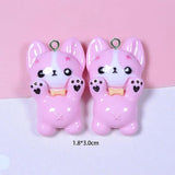 10pcs Dog Resin Charm for DIY Jewelry Making Supplies Bulk