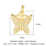 3pcs Brass CZ Tree Crown Charm for DIY Jewelry