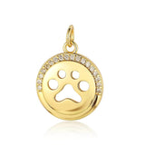 3pcs Brass CZ Tree Crown Charm for DIY Jewelry