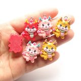 10pcs Happy Year Lucky Dragon Charms Cartoon Dragon Pendants Gift