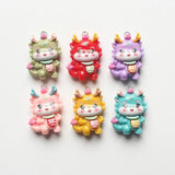 10pcs Happy Year Lucky Dragon Charms Cartoon Dragon Pendants Gift