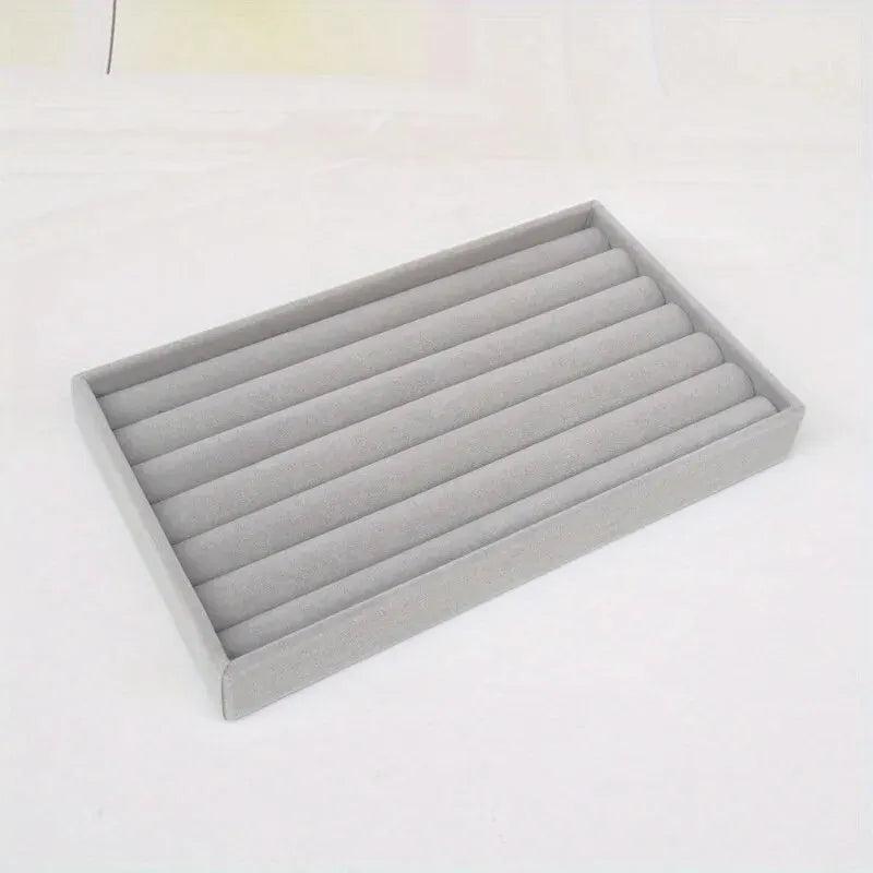 Velvet Jewelry Display Tray Organiser Storage Box