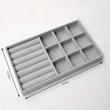 Velvet Jewelry Display Tray Organiser Storage Box