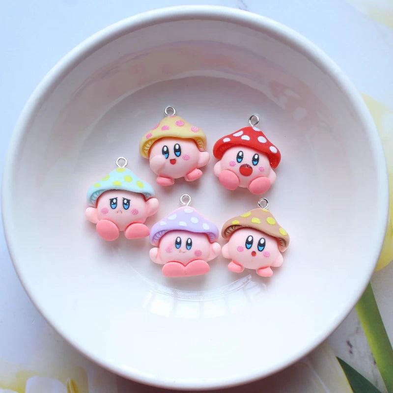10pcs Mushroom Head Charm Emulational Pendant DIY Jewelry Craft