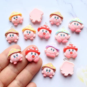 10pcs Mushroom Head Charm Emulational Pendant DIY Jewelry Craft