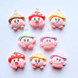 10pcs Mushroom Head Charm Emulational Pendant DIY Jewelry Craft