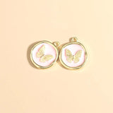 10pcs Enamel Butterfly Charms for Necklace Key Chains DIY Jewelry