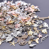 20Pcs Sea Animal Vintage Steampunk Gear Pendant Charms for Jewelry Bulk