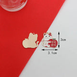 10pcs Chinese Rabbit Happy Year Lion Enamel DIY Charms for Jewelry
