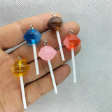 10pcs Planet Lollipop Charms Resin Candy Pendants DIY Jewelry Making Crafts